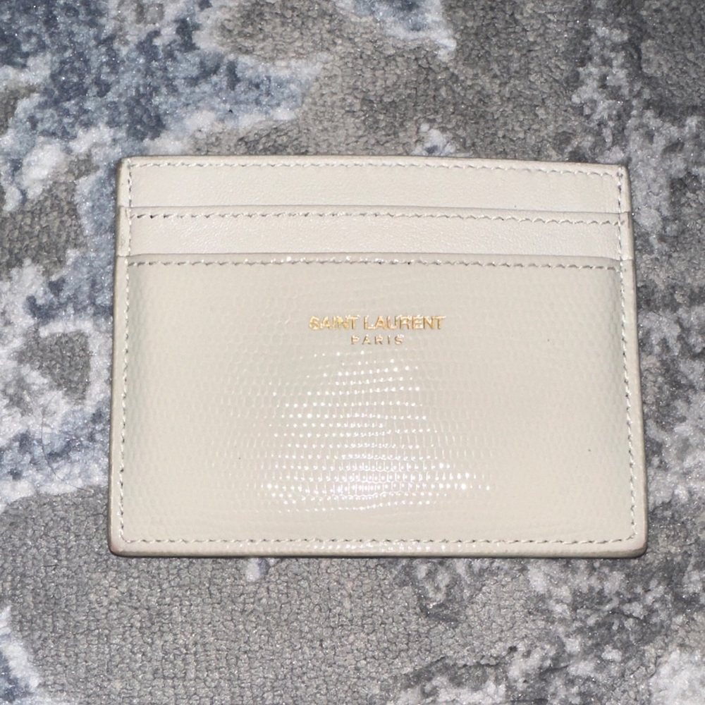 Saint Laurent Ivory Card Holder